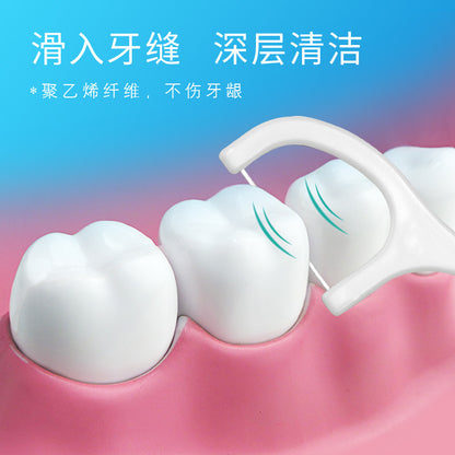 Manufacturer Wholesale Dental Floss Disposable Ultra-Fine Dental Floss Sticks 50 Pieces Boxed Advertising Products Logo Toothpick Delivery - image 2