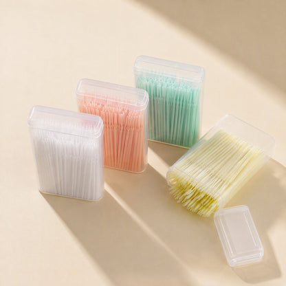 Box of 200 double-ended plastic interdental toothpicks, each 7.5 cm long - view 4