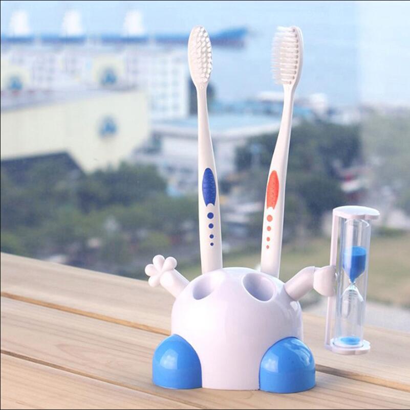 Cartoon hourglass toothbrush holder bathroom toothbrush holder children's brushing timer timing 3 minutes time creative ornaments - image 3
