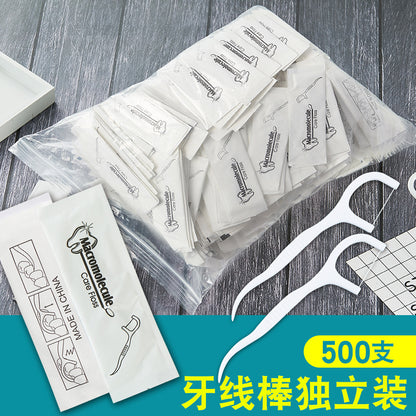 Floss stick in stock wholesale floss independent packaging hotel catering hospital disposable floss stick Toothpick line - image 1