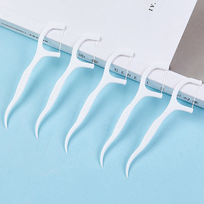 Floss stick in stock wholesale floss independent packaging hotel catering hospital disposable floss stick Toothpick line - image 2