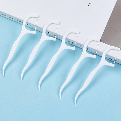 Floss stick in stock wholesale floss independent packaging hotel catering hospital disposable floss stick Toothpick line - image 2