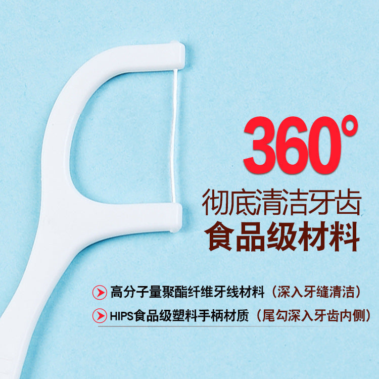 Floss stick in stock wholesale floss independent packaging hotel catering hospital disposable floss stick Toothpick line - image 3