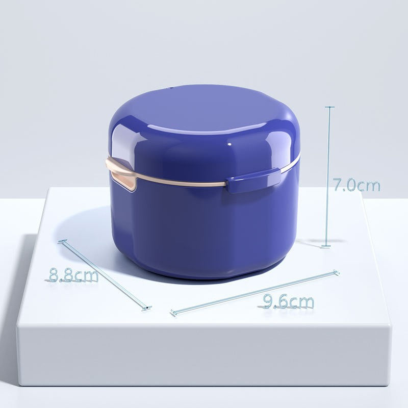 Portable Double Layer Hollow Draining Invisible Braces Storage Box with Lid Orthodontic Holder Cleaning Box Denture Box - image 3