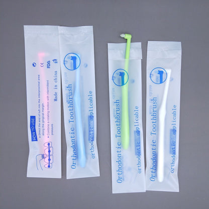 Oral Single-Beam Orthodontic Toothbrush, Suitable for Adults to Correct Teeth, Wear Braces, Wisdom Teeth, Soft-Bristled Toothbrush, Pet Toothbrush - image 3