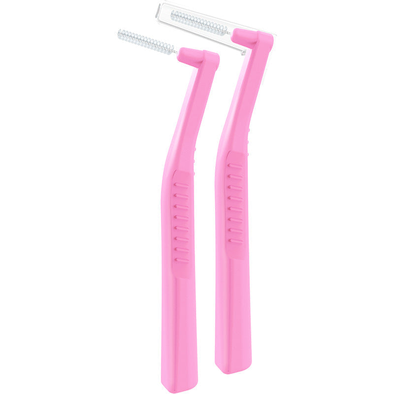 Medical cleaning interdental brush L-shaped interdental brush ultra-fine soft hair orthodontic special disposable bracket gap cleaning interdental brush - image 5