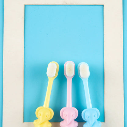Yunrou Wan Mao children's toothbrush single pack 2-10 years old baby cartoon elephant soft hair toothbrush factory wholesale - image 4