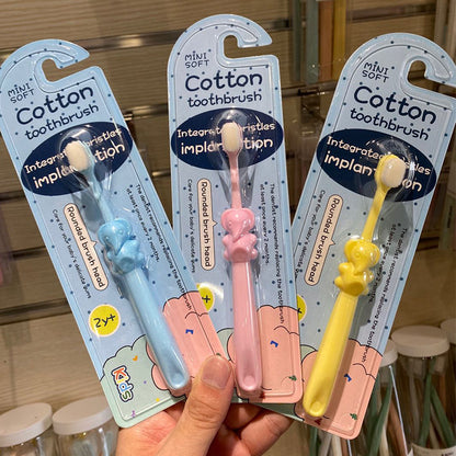 Mixuan baby elephant children's toothbrush single pack 1-12 years old yunrou Wanmao infant baby soft hair toothbrush wholesale - image 1