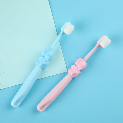 Mixuan baby elephant children's toothbrush single pack 1-12 years old yunrou Wanmao infant baby soft hair toothbrush wholesale - image 3