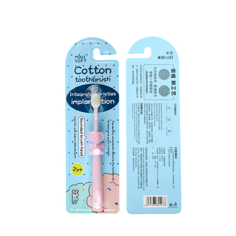 Mixuan baby elephant children's toothbrush single pack 1-12 years old yunrou Wanmao infant baby soft hair toothbrush wholesale - image 5