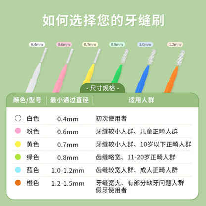 Medical cleaning I-shaped interdental brush interdental brush orthodontic toothbrush adult children soft hair interdental brush 30 - image 4