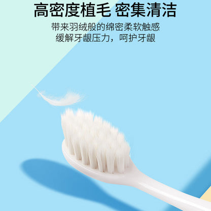 Frog Super Soft Fine Bristle Toothbrush Adult Small Brush Head Oral Interdental Cleaning Tooth Cleaning down Feeling Slim High-End Authentic - image 4