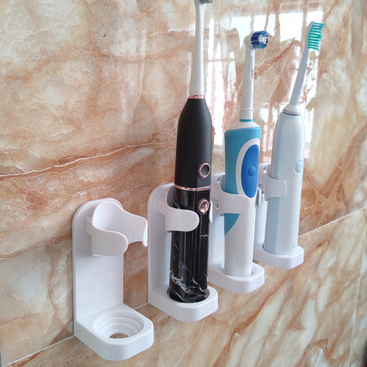 Electric Toothbrush Holder Adhesive Wall-Mounted Punch-Free Creative Simple Toothbrush Base Storage Shelf Storage Rack - image 1