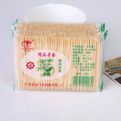 Disposable toothpick double thick and thin toothpick fruit pick restaurant hotel home toothpick natural bamboo toothpick dental floss - image 4