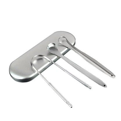 Stainless Steel Tongue Scraper Cleaning Oral Tongue Coating Cleaner Adult Halitosis Removal Tongue Scraper Brush U-shaped Tongue Scraper - image 5