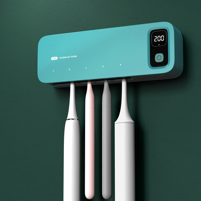 Toothbrush Sterilizer Uv Disinfection Box Sterilization Automatic Drying Electric Bathroom Rack Wall Hanging No Punching - image 2