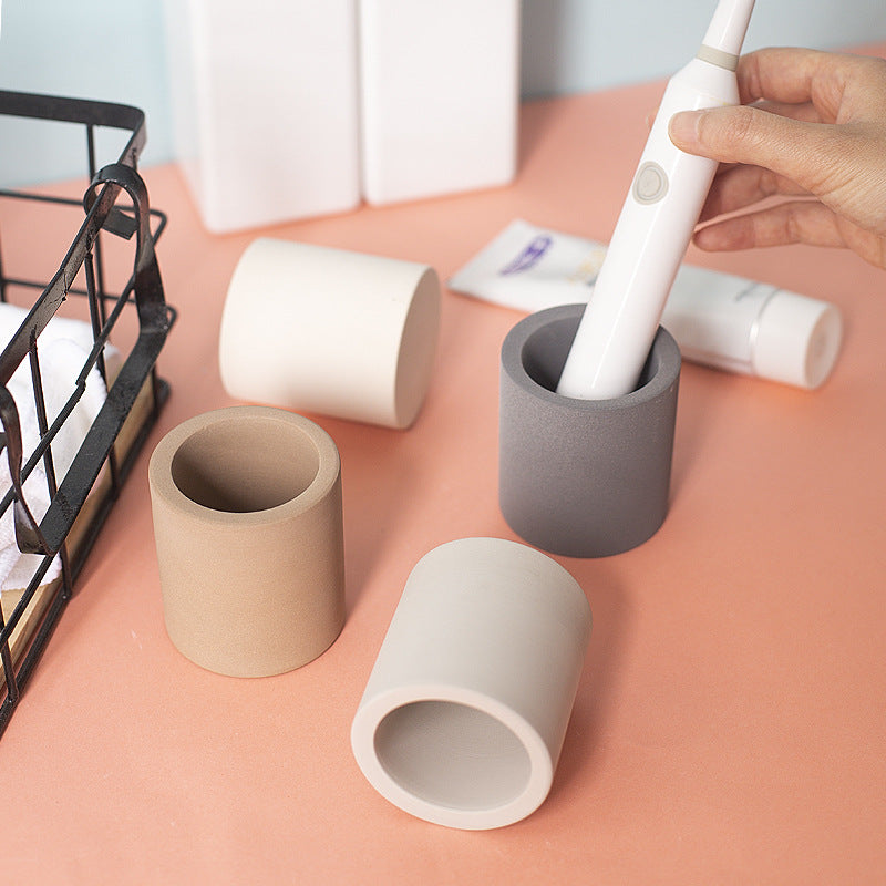 Diatomaceous Earth Toothbrush Holder Absorbs Odor, Household Toothbrush Cup, Bathroom Supplies, Drying and Absorbing Water Toothbrush Holder Wholesale - image 2