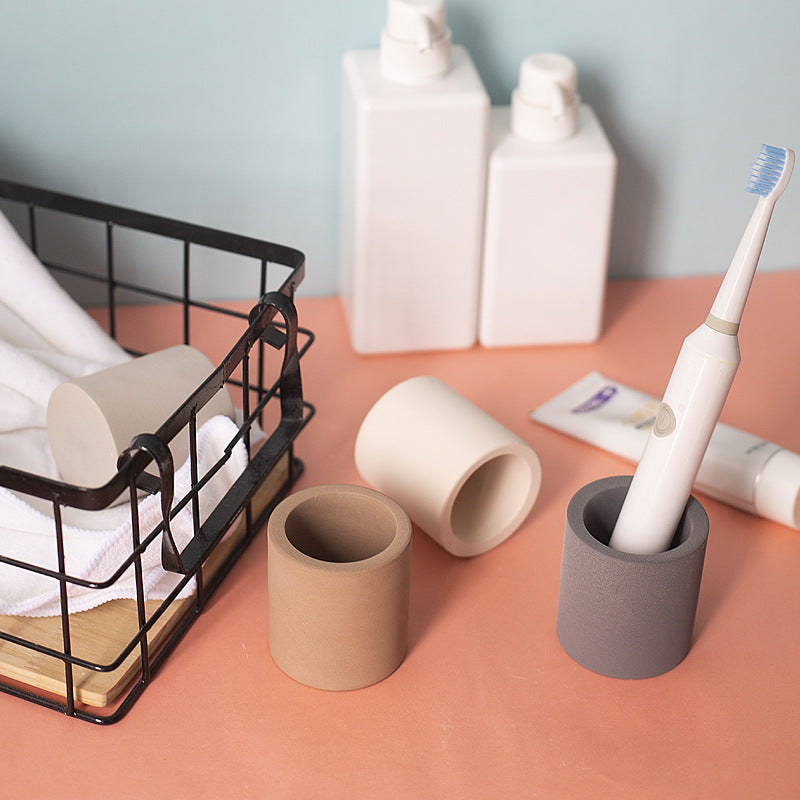 Diatomaceous Earth Toothbrush Holder Absorbs Odor, Household Toothbrush Cup, Bathroom Supplies, Drying and Absorbing Water Toothbrush Holder Wholesale - image 4