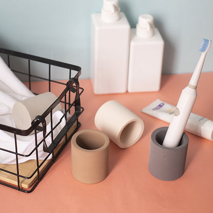 Diatomaceous Earth Toothbrush Holder Absorbs Odor, Household Toothbrush Cup, Bathroom Supplies, Drying and Absorbing Water Toothbrush Holder Wholesale - image 4