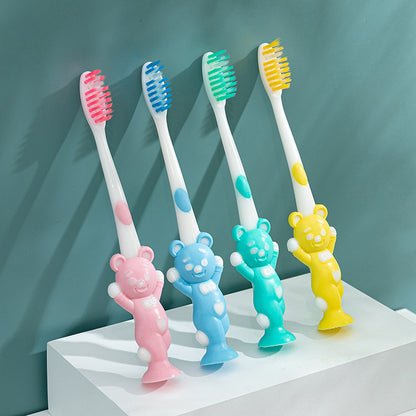 Bqb Export Export Kidsren's English Toothbrush Bear and Rabbit Kidsren's Toothbrush Soft Bristles 4-Pack Toothbrush Wholesale - image 3