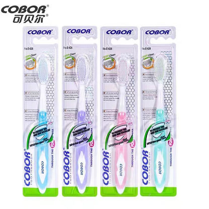 COBOR Cobell American Toothbrush Superfine Soft Hair Gingival Protection Adult Toothbrush 12 Family Travel Pack - image 2