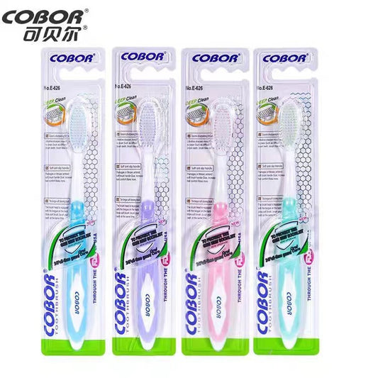 COBOR Cobell American Toothbrush Superfine Soft Hair Gingival Protection Adult Toothbrush 12 Family Travel Pack - image 2