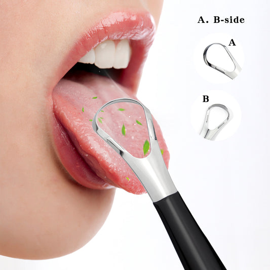 Manufacturer's Tongue Cleaner Stainless Steel Tongue Scraper Removes Bad Breath Oral Odor Breath Freshener Adult Tongue Brush - image 2