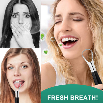 Manufacturer's Tongue Cleaner Stainless Steel Tongue Scraper Removes Bad Breath Oral Odor Breath Freshener Adult Tongue Brush - image 4