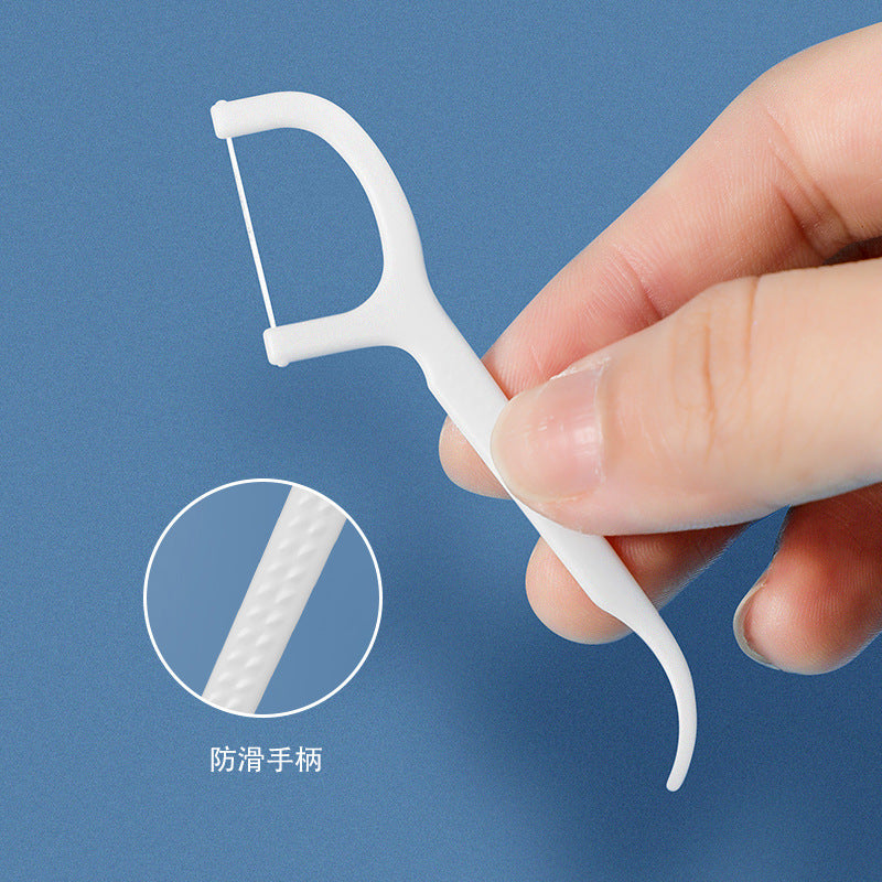 Polymer Dental Floss Stick, Ultra-Fine Dental Floss, Cleaning Oral Care, Flat Wire, Arched Toothpick Floss Stick, Interdental Brush - image 4