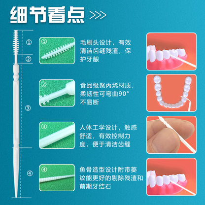 Tooth Point double-headed plastic toothpick 40 PCs portable boxed in stock disposable toothpick hotel catering supplies wholesale - image 2