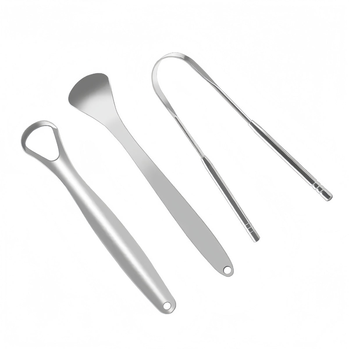 Factory Stock Tongue Stainless Steel Cleaner Tongue Scraper Tongue Coating Brush for Bad Breath Removal Adult Oral Cleaning Tool - image 5