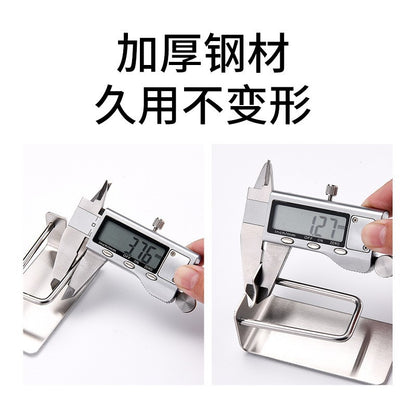 304 stainless steel punch-free bathroom toothbrush holder rack wall-mounted self-adhesive toothbrush holder - image 3