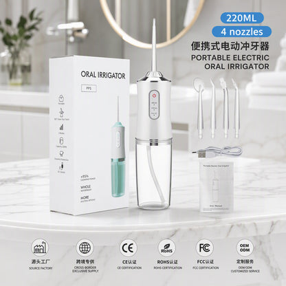 Cross-border electric dental flusher portable water dental floss to calculus charging handheld household oral cleaning dental rinse - image 1
