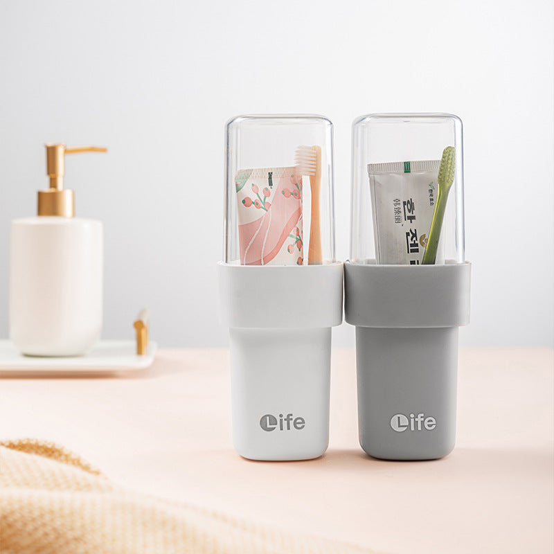 Yiyue Double-Layer Mouthwash Cup Household Toothbrush Cup Wash Cup Couple Travel Toothbrush Storage Box Wash Cup Set - image 4