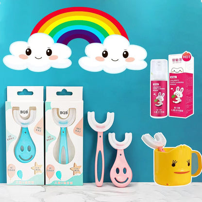 Children's U-Shaped Toothbrush, Infant Silicone Toothbrush, Soft-Bristled Toothbrush Wholesale Manufacturer, Cross-Border E-Commerce, Toothbrush Factory - image 1