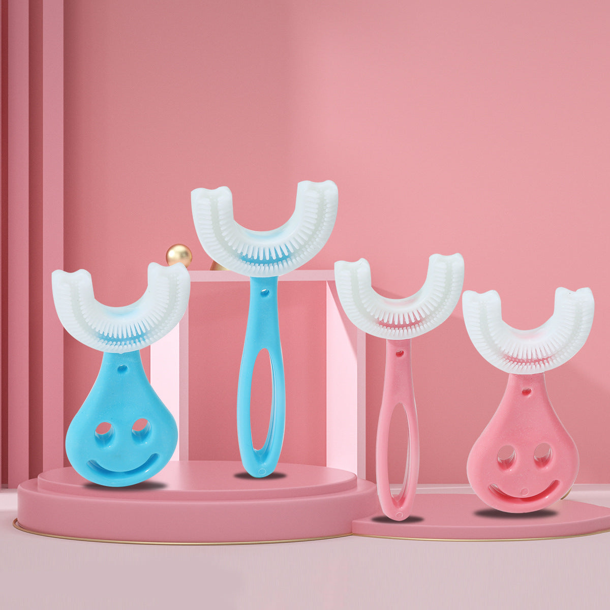 Children's U-Shaped Toothbrush, Infant Silicone Toothbrush, Soft-Bristled Toothbrush Wholesale Manufacturer, Cross-Border E-Commerce, Toothbrush Factory - image 3