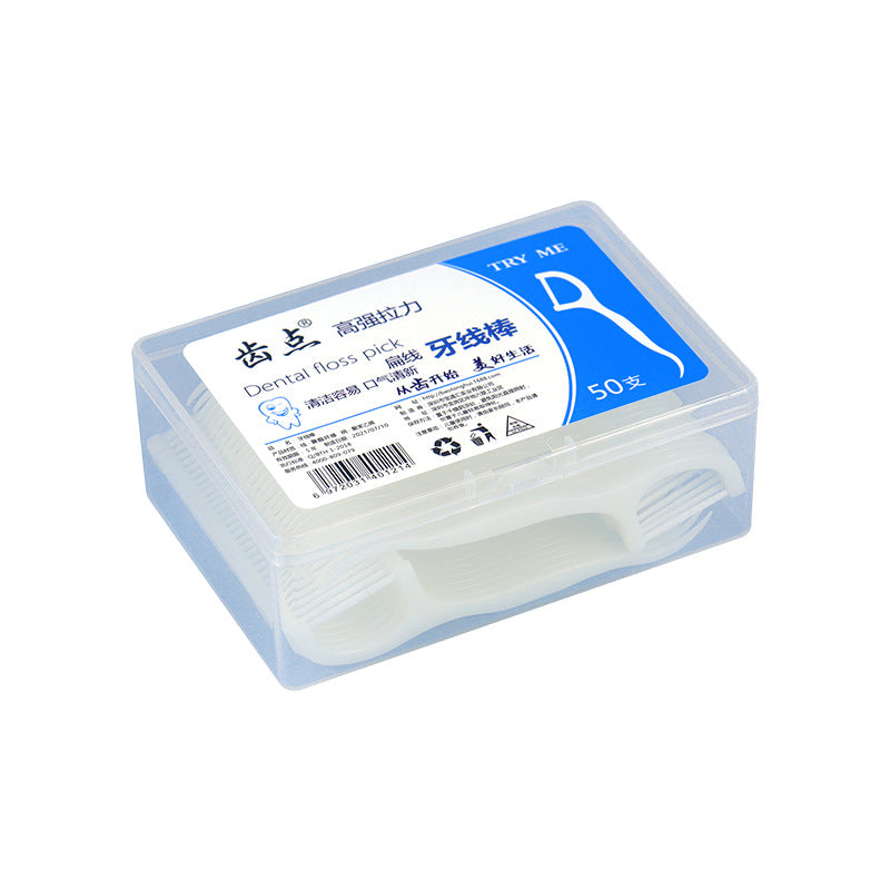 Tooth Point boxed 50 PCs dental floss flat ultra-fine dental floss stick disposable bow plastic toothpick in stock wholesale - image 5