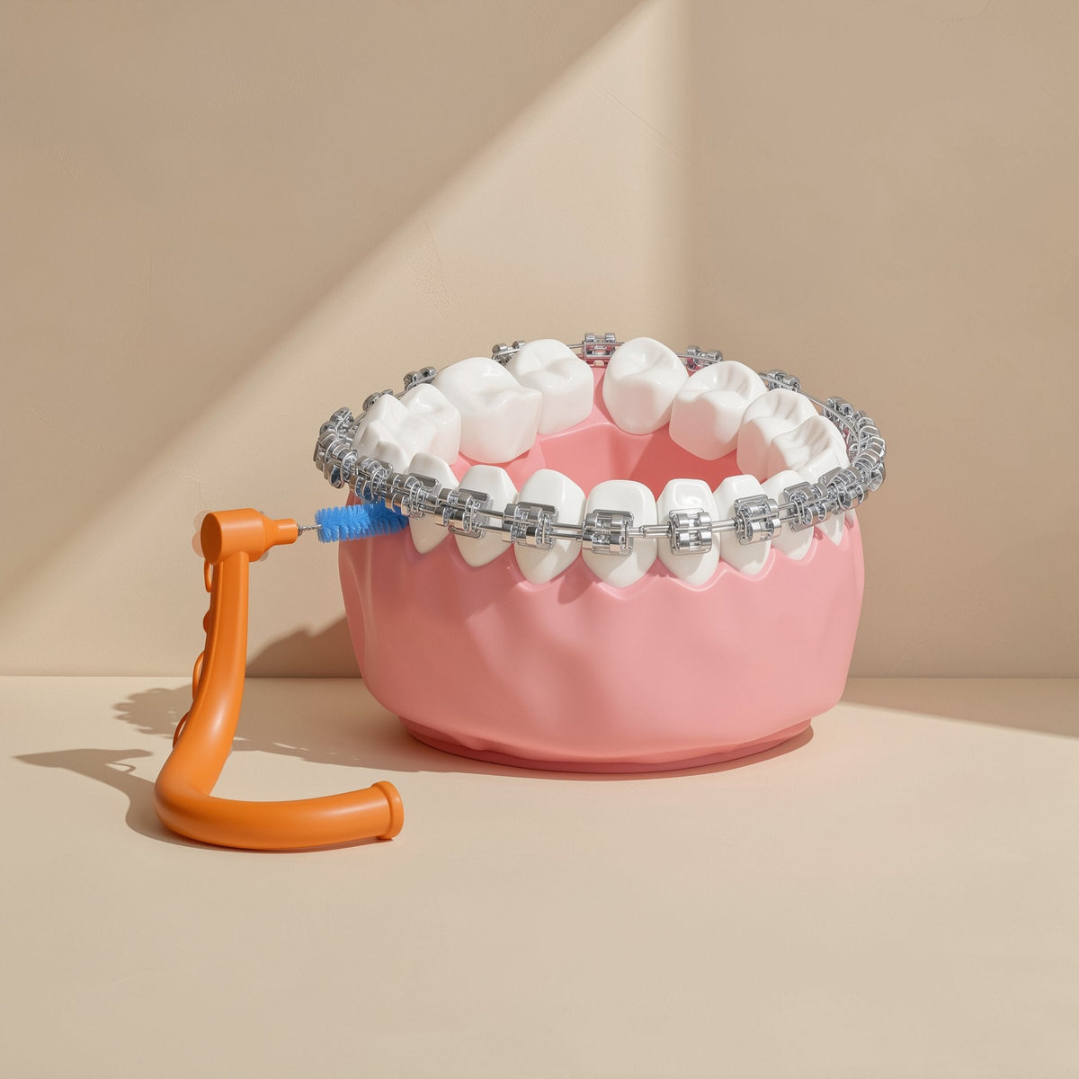 Set of 10 L-shaped manual interdental brushes - view 2