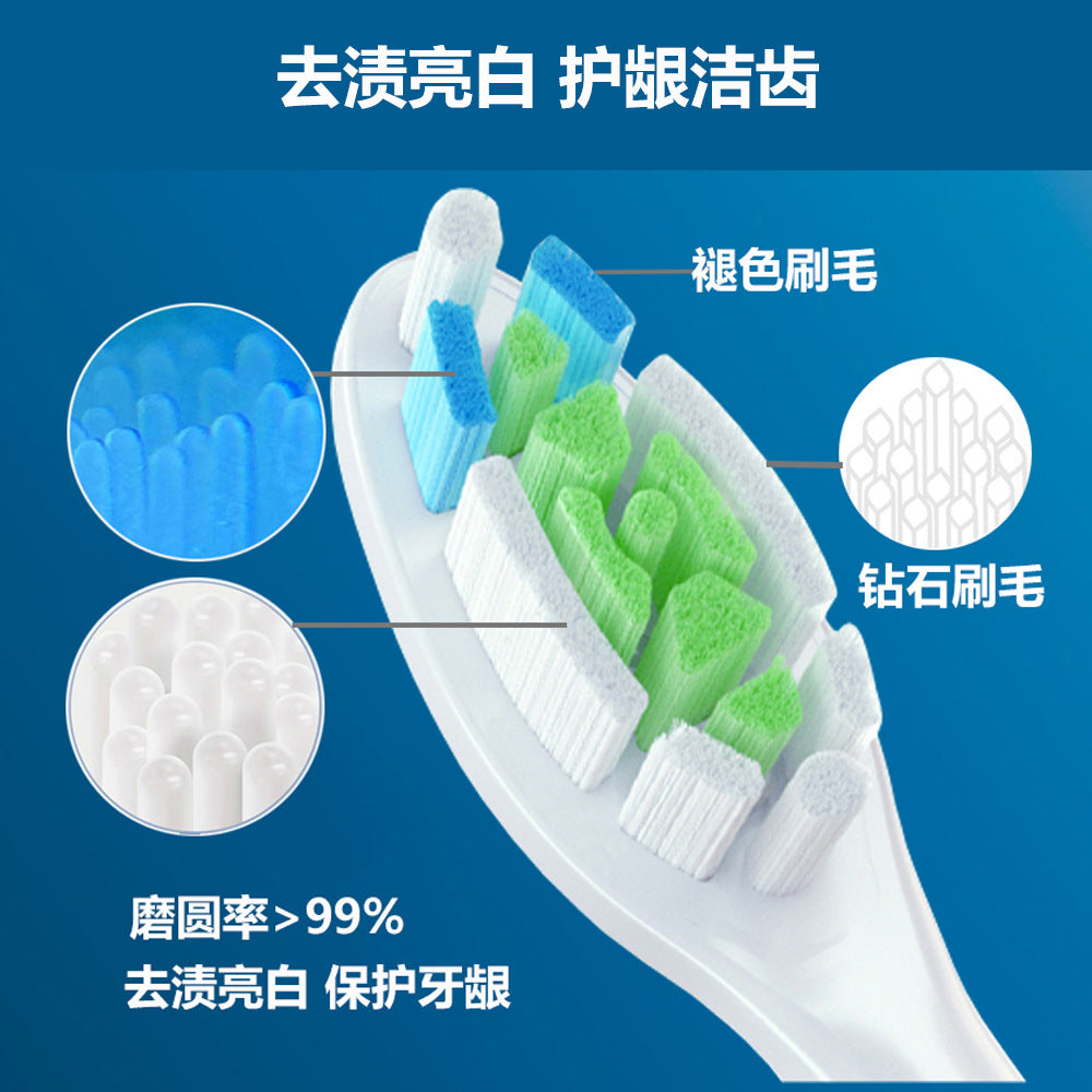 Fit with Feely. Pu brush head Phili p.s HX6730 HX9352 electric toothbrush head replacement head - image 3
