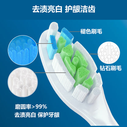 Fit with Feely. Pu brush head Phili p.s HX6730 HX9352 electric toothbrush head replacement head - image 3