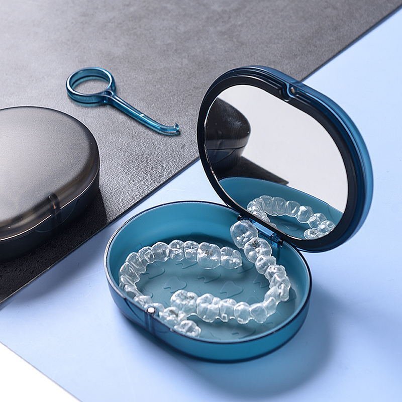 New product magnetic absorption self-contained mirror storage braces Box Portable out of the essential double-layer retainer tooth box - image 1
