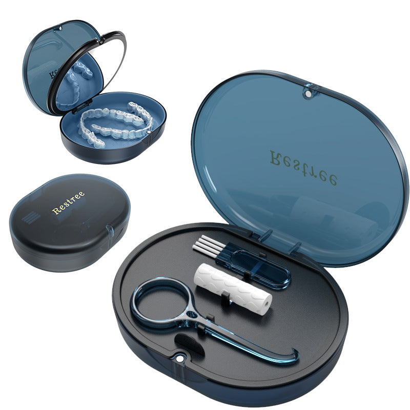 New product magnetic absorption self-contained mirror storage braces Box Portable out of the essential double-layer retainer tooth box - image 5