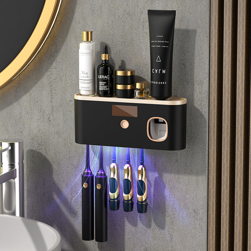 USB Ultraviolet Sterilization Toothbrush Holder Wall-Mounted Toothbrush Cup Toothbrush Storage Box Storage Rack Smart Sterilizer - image 1