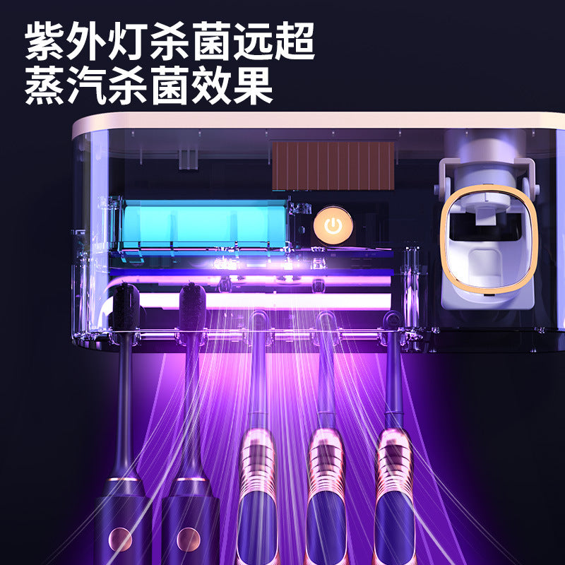 USB Ultraviolet Sterilization Toothbrush Holder Wall-Mounted Toothbrush Cup Toothbrush Storage Box Storage Rack Smart Sterilizer - image 2