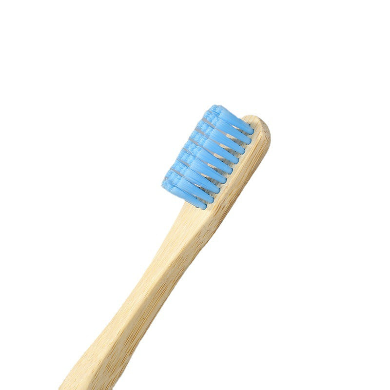 Cross-Border Popular Adult Cylindrical Painted Bamboo Handle Toothbrush with Medium Hard Bristles, Eco-Friendly Disposable Hotel Supplies Toothbrush Wholesale - image 5