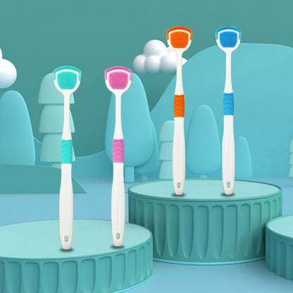 Tongue Cleaner, Tongue Scraper, Multifunctional Silicone Tongue Scraper, Dual-Effect Tongue Coating Cleaning Brush, Cross-Border Manufacturer - image 1
