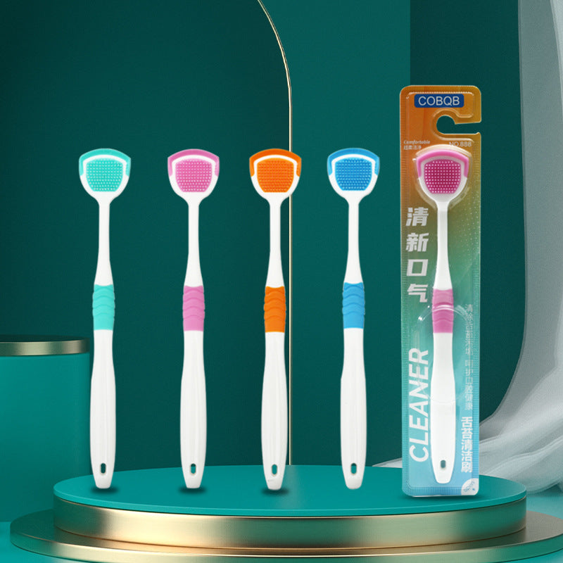 Tongue Cleaner, Tongue Scraper, Multifunctional Silicone Tongue Scraper, Dual-Effect Tongue Coating Cleaning Brush, Cross-Border Manufacturer - image 3