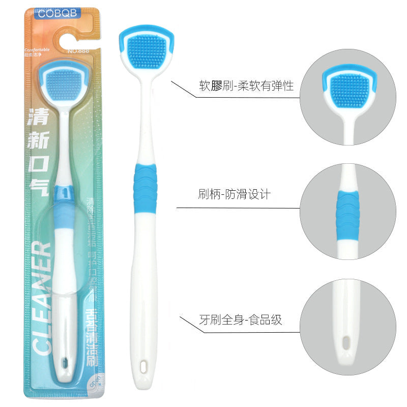 Tongue Cleaner, Tongue Scraper, Multifunctional Silicone Tongue Scraper, Dual-Effect Tongue Coating Cleaning Brush, Cross-Border Manufacturer - image 4