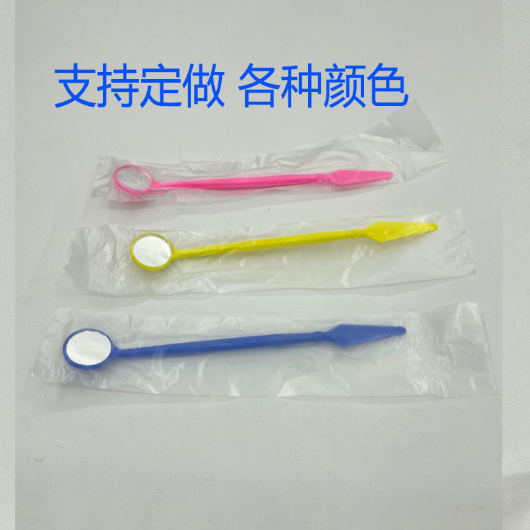 Disposable Mouth Mirror, Colorfulful Plastic Mouth Mirror, False Eyelash Inspection Mirror, Dental Mirror, Life Oral Care Mirror - image 2