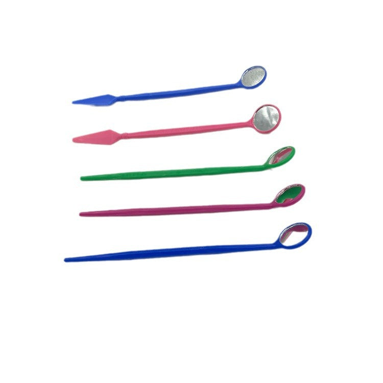 Disposable Mouth Mirror, Colorfulful Plastic Mouth Mirror, False Eyelash Inspection Mirror, Dental Mirror, Life Oral Care Mirror - image 5